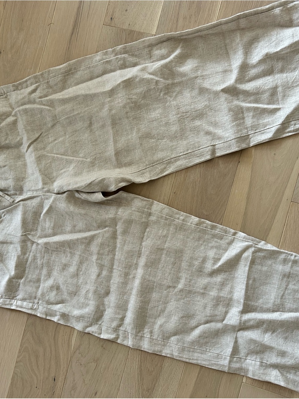 Jcrew Women’s Linen Drawstring Chinos in Natural Beige